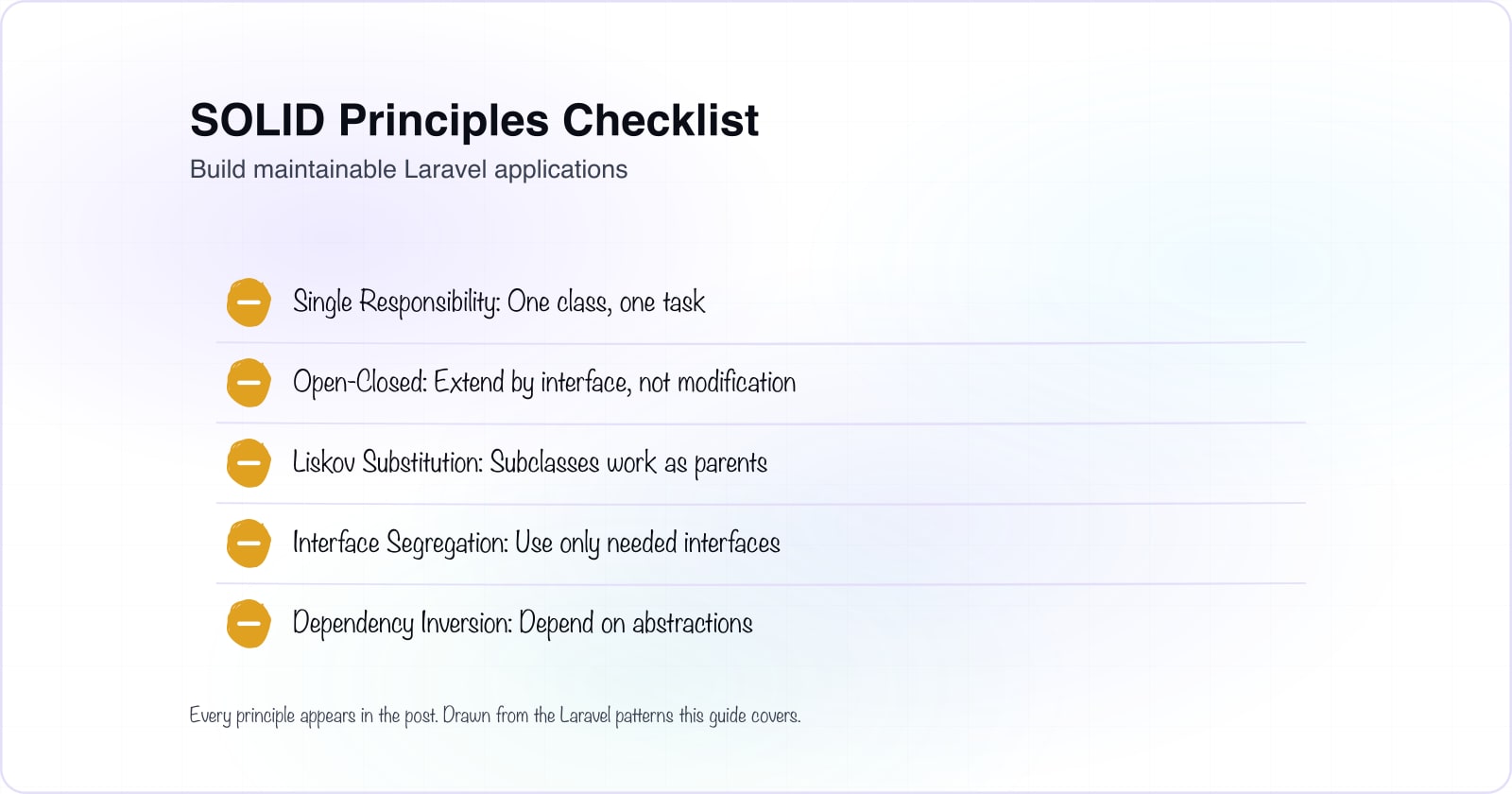 SOLID Principles in Laravel for Maintainable Applications
