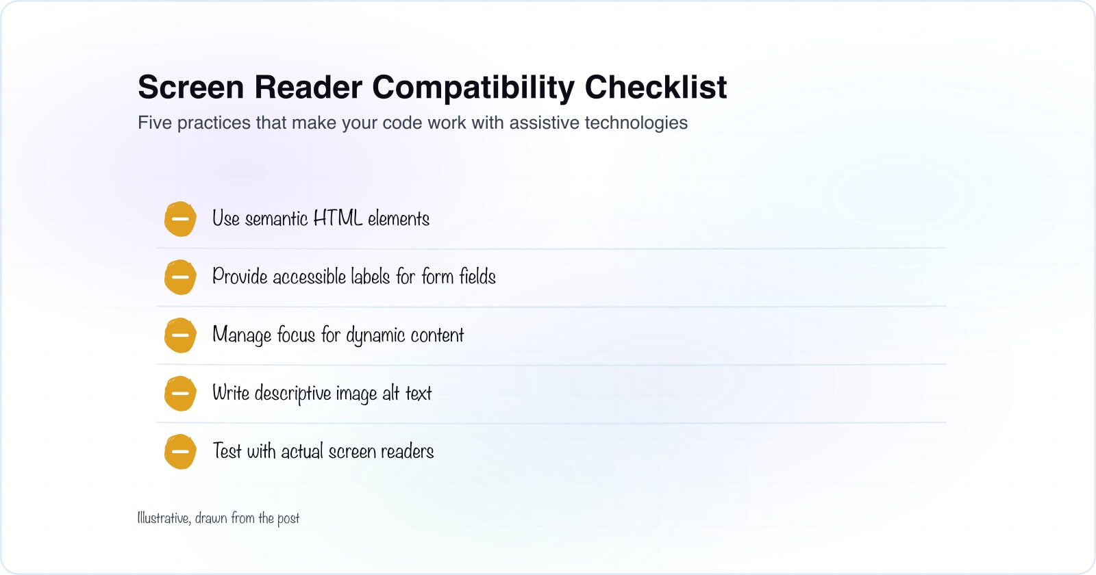 Screen Reader Compatibility Testing: Build and Verify