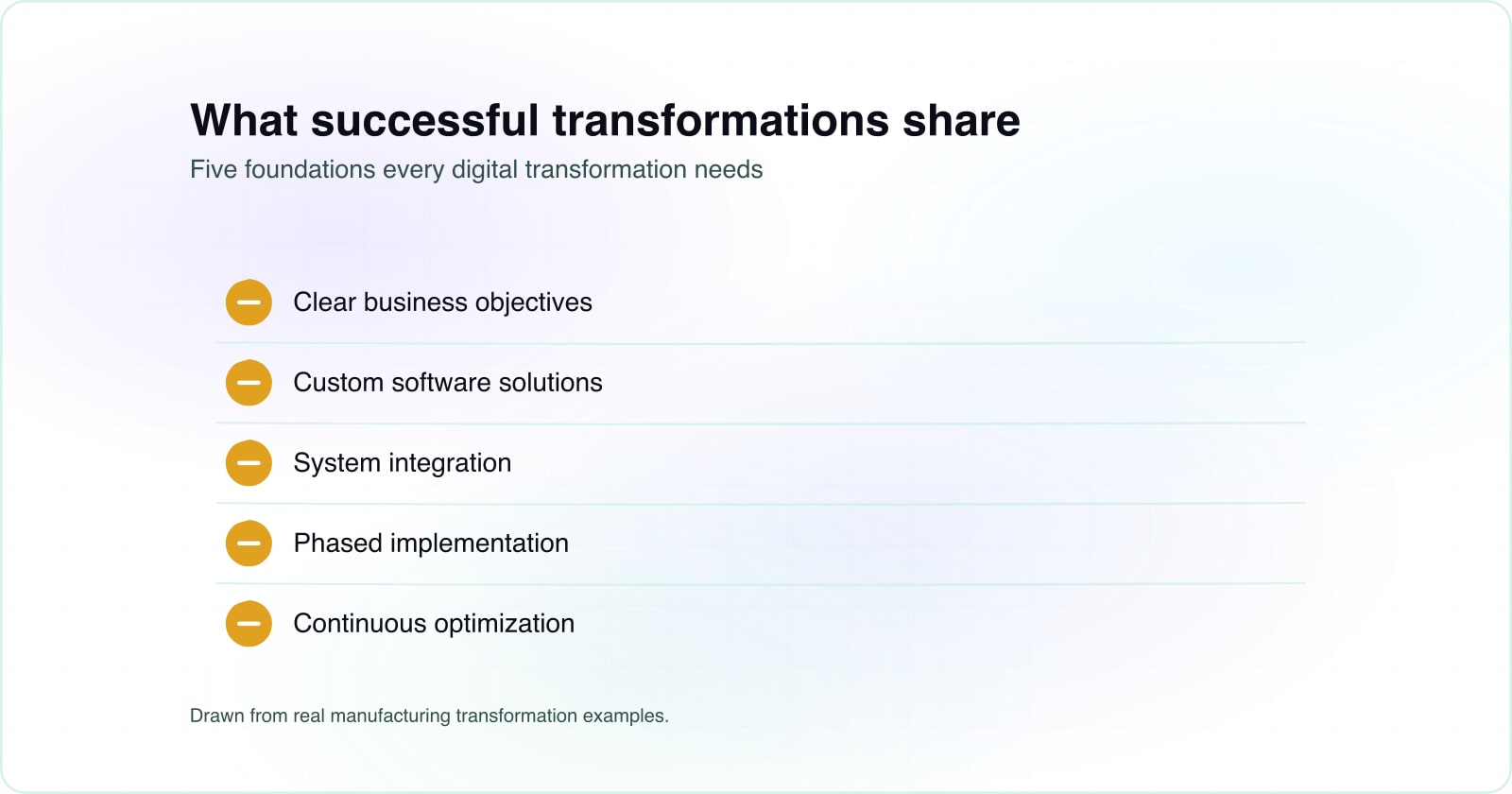 Digital Transformation Examples in Manufacturing
