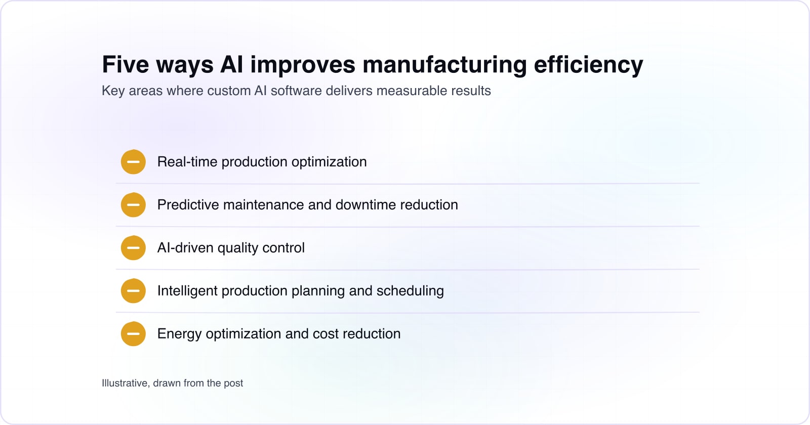 AI Software for Manufacturing: Production Efficiency